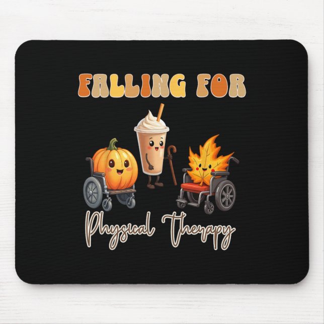 Falling For Physical Therapy Thanksgiving Pumpkin  Mouse Pad (Front)