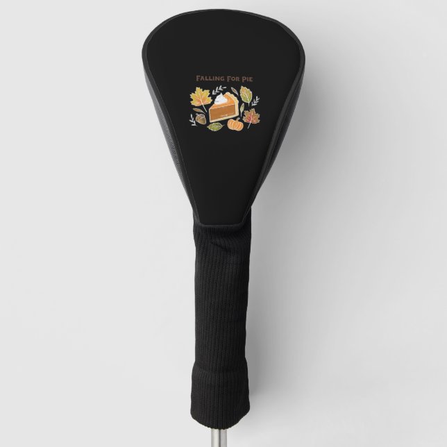 Falling for Pie – Cosy Autumn Pumpkin Pie Design C Golf Head Cover (Front)