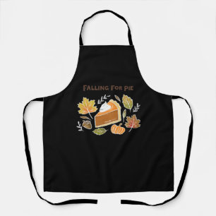 Falling for Pie – Cozy Autumn Pumpkin Pie Design C Apron