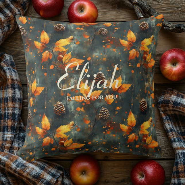 Falling for You Pinecones & Leaves | Autumn Cosy  Cushion (Creator Uploaded)