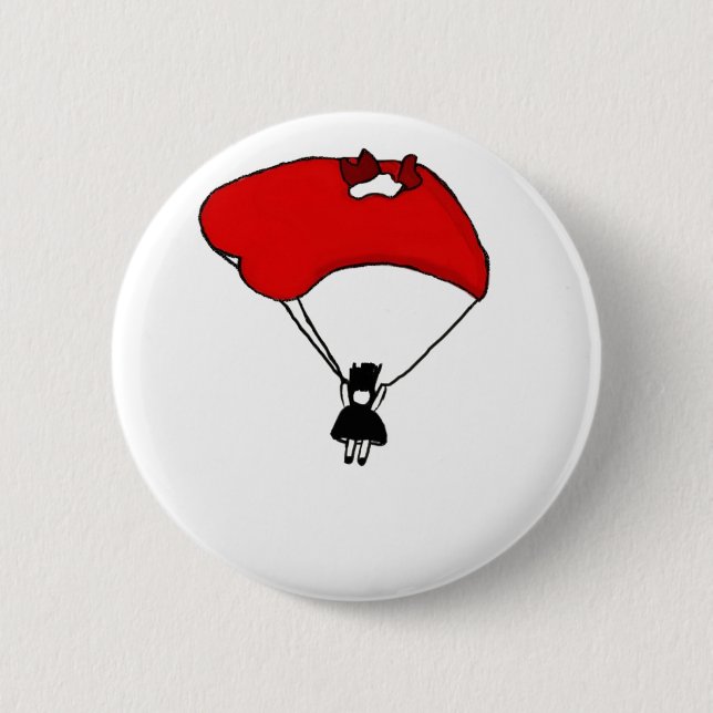 falling hard 6 cm round badge (Front)
