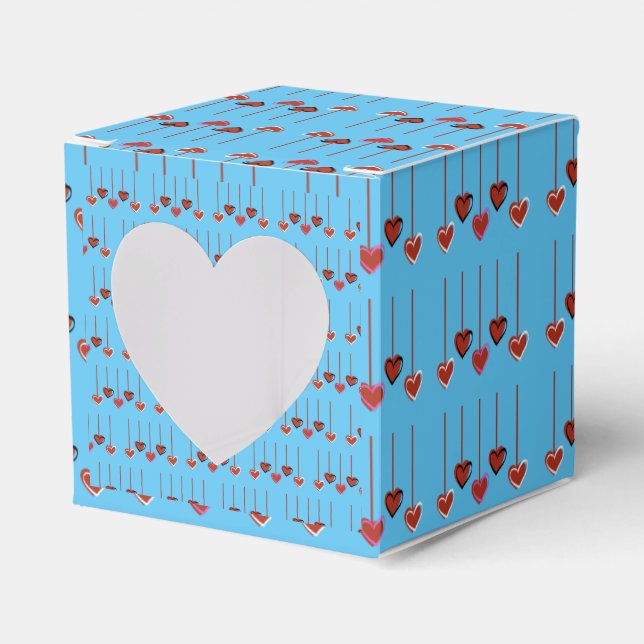 Falling Hearts Favour Box (Front Side)