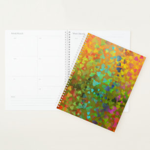 Falling Hearts Orange Planner