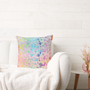 Falling Hearts Pink Cushion
