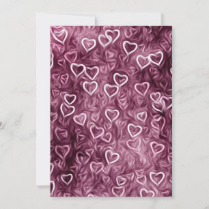 Falling Hearts - Pink Invitation