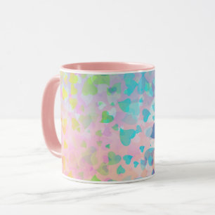 Falling Hearts Pink Mug