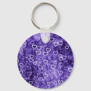 Falling Hearts - Purple Key Ring