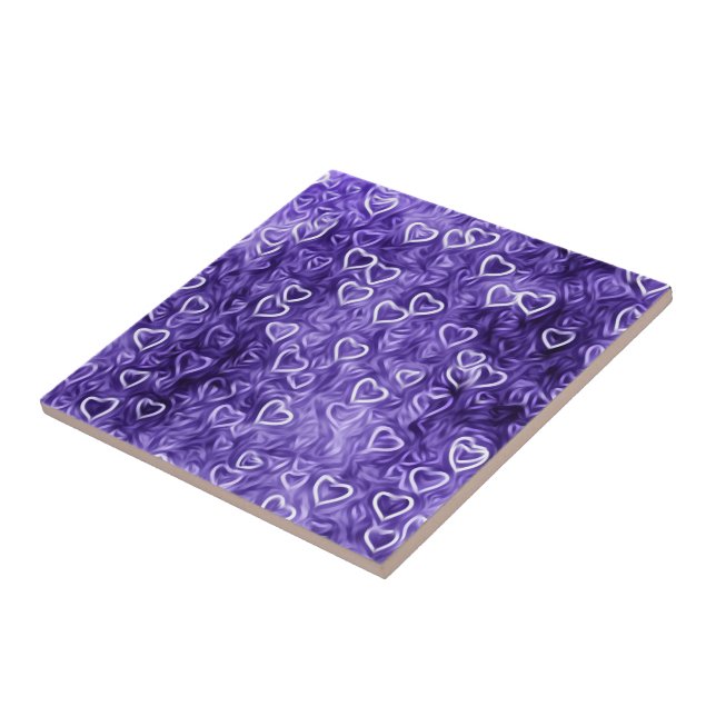Falling Hearts - Purple Tile (Side)