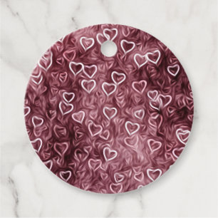 Falling Hearts - Red Favour Tags
