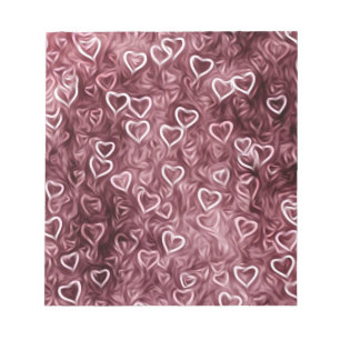 Falling Hearts - Red Notepad