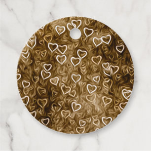 Falling Hearts - Sepia Favour Tags