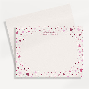 Falling Hearts Stationery Note Card