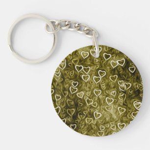 Falling Hearts - Yellow Key Ring