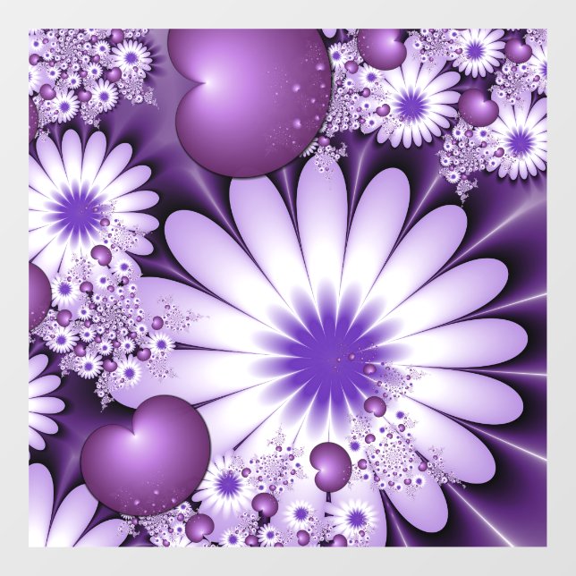 Falling in Love Abstract Flowers & Hearts Fractal (Sheet)