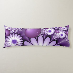 Falling in Love Abstract Flowers & Hearts Fractal Body Cushion