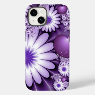 Falling in Love Abstract Flowers & Hearts Fractal Case-Mate iPhone 14 Case