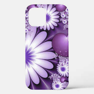 Falling in Love Abstract Flowers & Hearts Fractal iPhone 12 Case