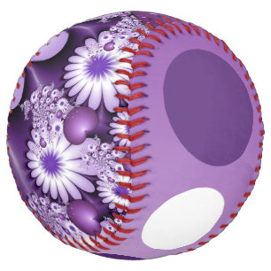 Falling in Love Abstract Flowers & Hearts Fractal Softball