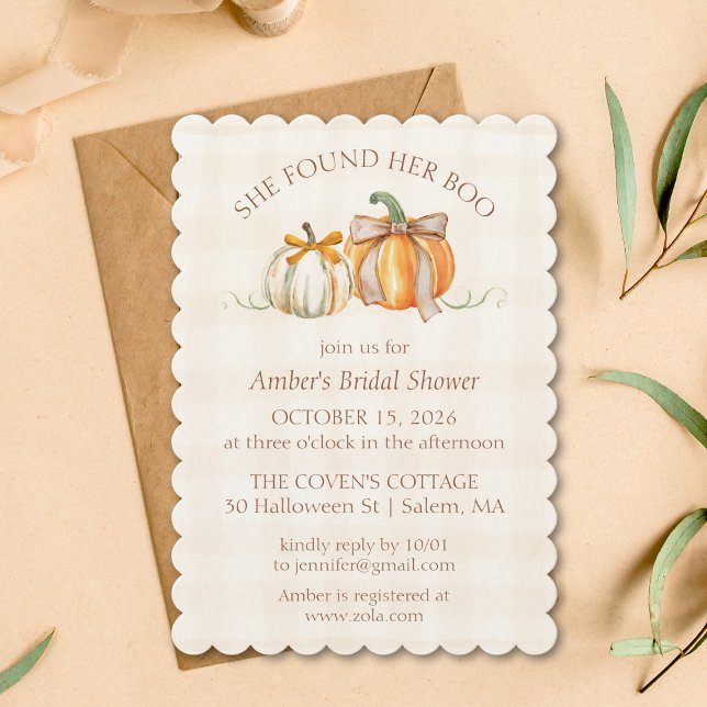 "Falling in Love" Autumn Rustic Fall Bridal Shower Invitation (Creator Uploaded)