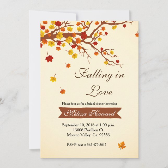 Falling in Love Bridal Shower Invitation (Front)