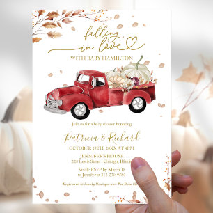 Falling In Love Fall Baby Shower Budget Invitation Flyer
