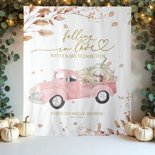 Falling In Love Girl Baby Shower Backdrop Tapestry