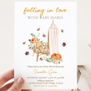 Falling in Love Pumpkin Baby Shower Invitation
