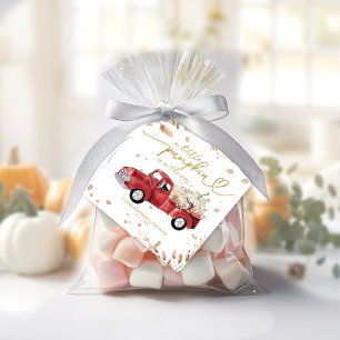 Falling In Love Red Truck Baby Shower Favour Tags