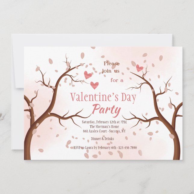 Falling in Love Valentine's Day Party Invitation (Front)