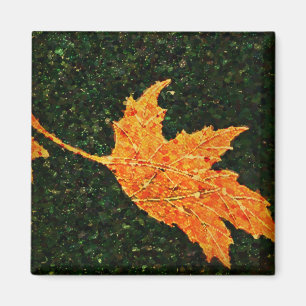 Falling Leaf Oil Painting Magnet