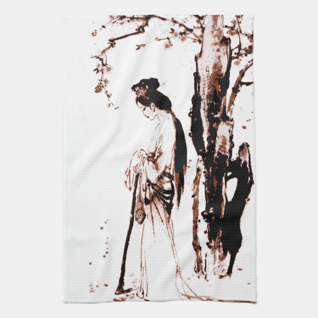 Falling Leaves American MoJo Kitchen Towel (Vertical)
