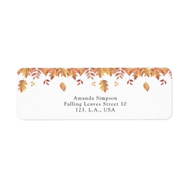 Falling leaves autumn baby shower (Front)