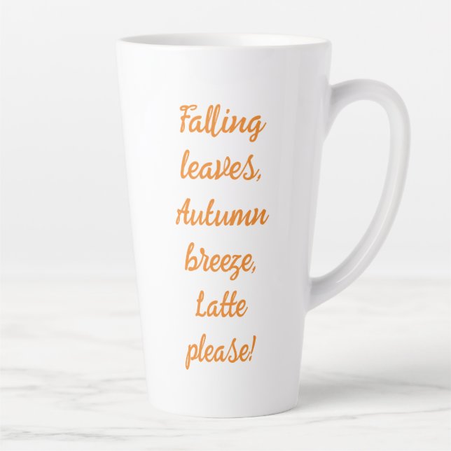 Falling Leaves Autumn Breeze Latte Please Mug (Right)