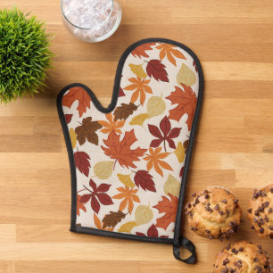 Falling Leaves Autumn Oven Mitt