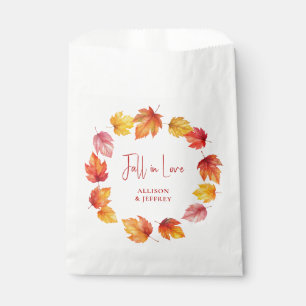 Falling Leaves Autumn Wedding Fall in Love Favour Bags
