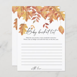 Falling leaves - Baby bucket list game