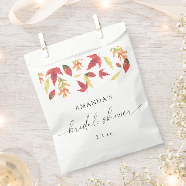 Falling leaves bridal shower favour bags (Clipped)