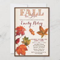 Falling Leaves Bridal Shower Invitation