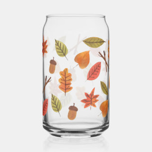 Falling Leaves Cozy Autumn Coffee Mug Can Glass