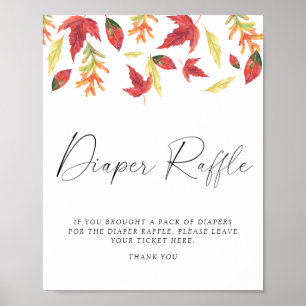 Falling leaves - diaper raffle poster