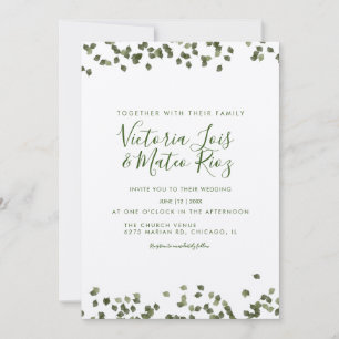 Falling Leaves Fall Autumn Rustic Wedding Invitation