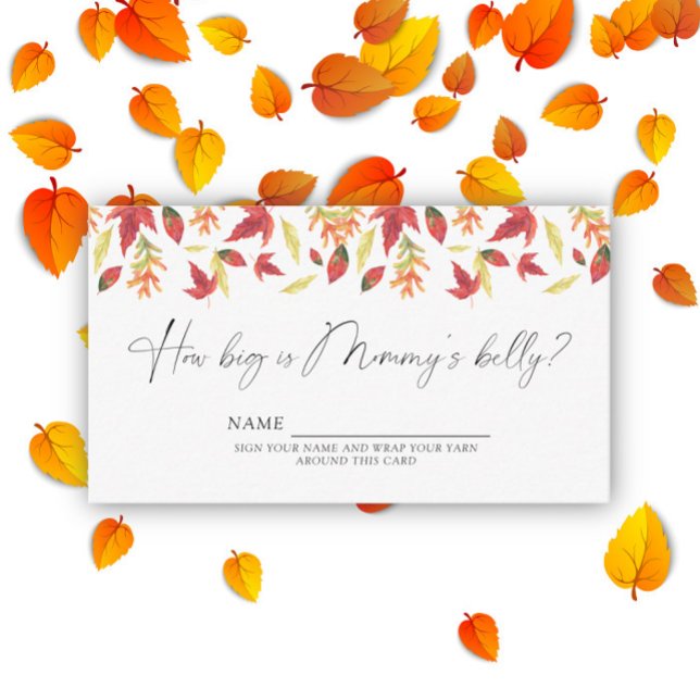 Falling leaves - How big is mummy's belly game Enclosure Card (Creator Uploaded)