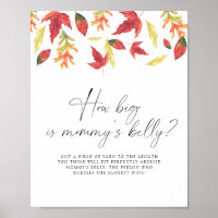 Falling leaves - how big is mummy's belly game 