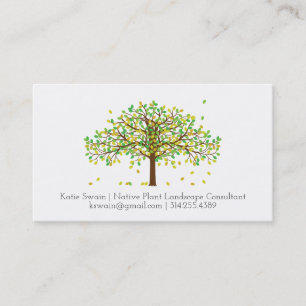 Falling Leaves in the Wind Business Card