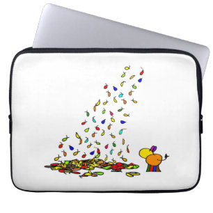 falling leaves laptop sleeve