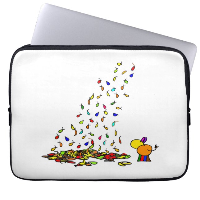 falling leaves laptop sleeve (Front)