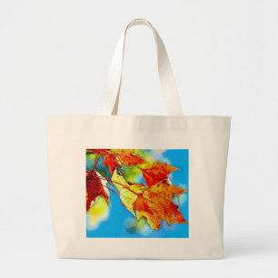 Falling Leaves Large Tote Bag