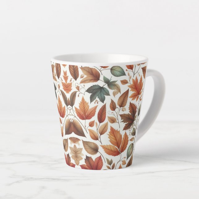 Falling leaves latte mug (Right Angle)