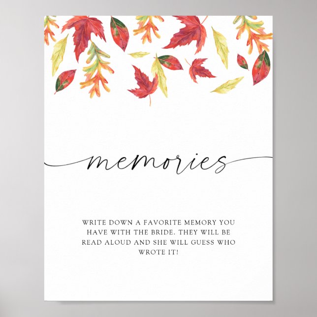 Falling leaves - memories with the bride  poster (Front)