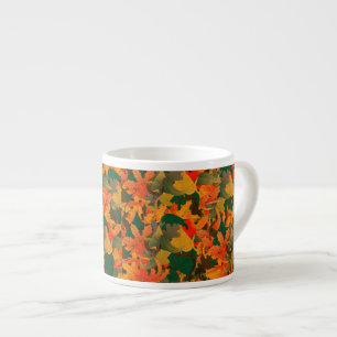 Falling Leaves Pattern for Autumn Espresso Cup